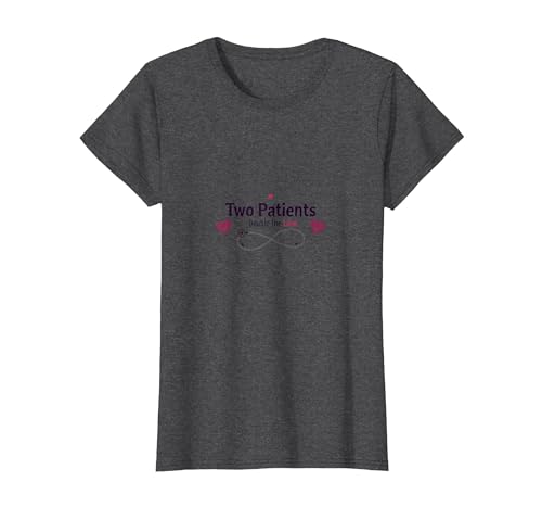 Mutter Baby Krankenschwester: Zwei Patienten verdoppeln den Liebesherzschlag T-Shirt, Damen, Anthrazit Meliert, XS von Generic