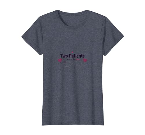 Mutter Baby Krankenschwester: Zwei Patienten verdoppeln den Liebesherzschlag T-Shirt, Damen, Blau Meliert, XS von Generic