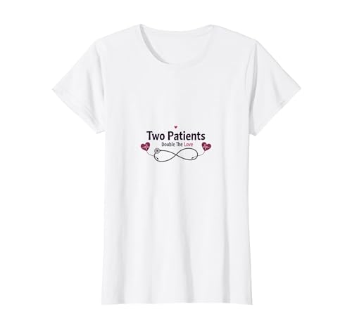 Mutter Baby Krankenschwester: Zwei Patienten verdoppeln den Liebesherzschlag T-Shirt, Damen, Weiß, XS von Generic