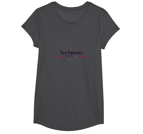 Mutter Baby Krankenschwester: Zwei Patienten verdoppeln den Liebesherzschlag T-Shirt, Girls, Anthrazit Meliert, XS von Generic