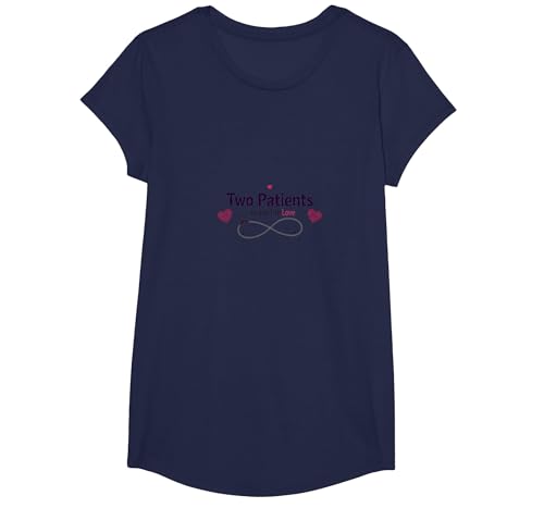 Mutter Baby Krankenschwester: Zwei Patienten verdoppeln den Liebesherzschlag T-Shirt, Girls, Marineblau, XS von Generic