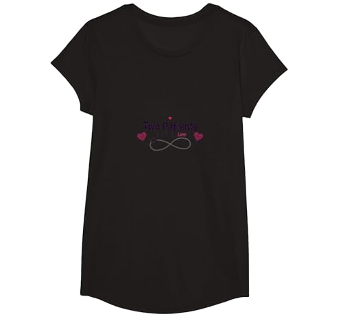 Mutter Baby Krankenschwester: Zwei Patienten verdoppeln den Liebesherzschlag T-Shirt, Girls, Schwarz, XS von Generic