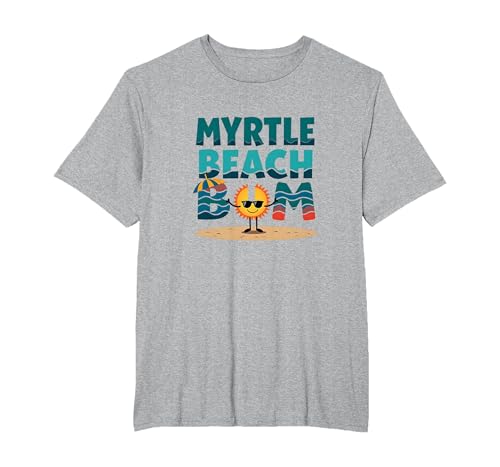 Myrtle Beach Bum Vacation Sun Fun Beach Lover Geschenk T-Shirt, Herren Große Größen, Grau Meliert, 2X Tall von Generic