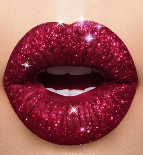 NIE PAN CHONG SHENG Makeup Diamond Lip Glaze Symphony Gloss Shiny Matte Metallic Lip Gloss Lipstick(04) von Generic