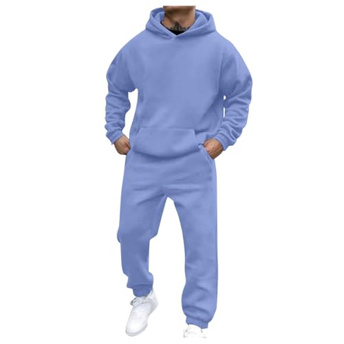 NOFS Jogginganzug Streetwear Tracksuit für Herren Buchstaben Drucklose Hoodies und Jogginghosen Hausanzug Y2K Männer Hip Hop Hose Trainingsanzüge Pullover Lässig Oberteile und Sporthosen Set von Generic