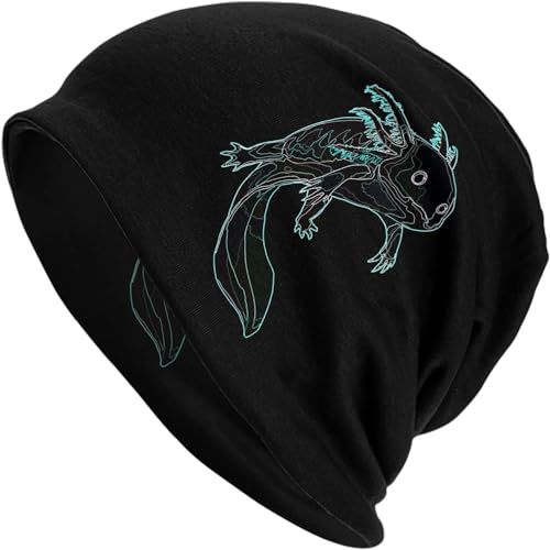Nachtmütze Axolotl-Fluoreszenz Wintermütze Retro Fahrrad Mütze Atmungsaktivem Strickmütze Beanie Mütze Für Radfahren, Unisex, Erwachsener von Generic
