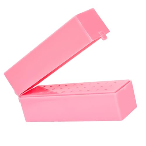 Nagelbohrer-Halter, Nagelbohrer-Organizer, 30 Löcher, Stabile Basis, Staubdicht, Maniküre-Zubehör für Salon für Techniker (PINK) von Generic