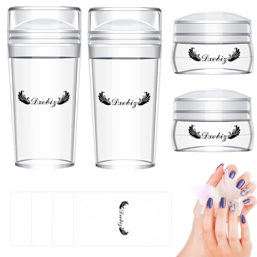 Nagelstempel-Set | Silikon Nagelstempel Set - Wiederverwendbare transparente Nagelstempel mit französischer Spitze für Mädchen und Frauen zu Hause Nagelstempel-Set | Silikon Nagelstempel Set - Wiederverwendbare transparente Nagelstempel mit französischer Spitze für Mädchen und Frauen zu Hause von Generic