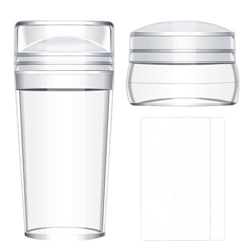 Nagelstempel-Set – elastischer Nagelstampher aus transparentem Silikon | Professionelles französisches Maniküre-Stempel-Set mit Schaber | austauschbare Nagelstudio-Sets von Generic