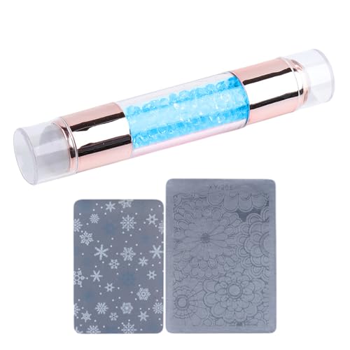 Nagelstempel-Werkzeug | Stempel für zu Hause, doppeltes Design, , Stifte-Set, Embelli Nagelstempel-Set – Stempel für zu Hause – doppeltes Endes Design Rigiane Embellifhe von Generic