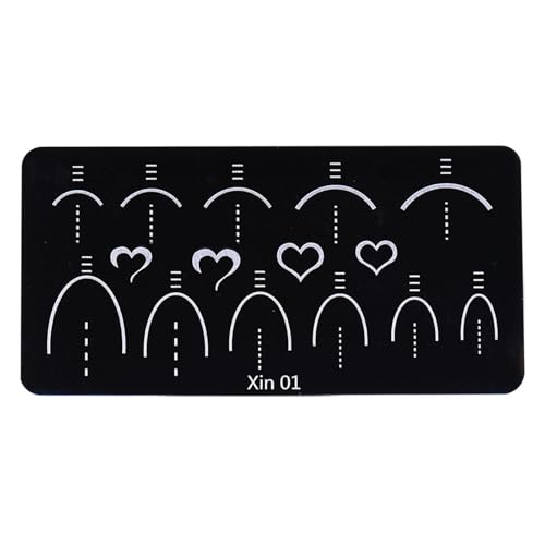 Nagelstempelplatten - Schaber Nagelstempel-Set, Nagelstempelplatte San - Nagelplatten Set für Stempel Stempel Groovy Stempelplatten für Stam von Generic