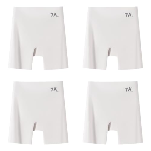 Nahtlose Unterwäsche aus Eisseide mit mittlerer Taille, 3-in-1-Shorts für Anheben des Bauches und Anheben der Hüfte(4pcs-6,3X-Large) von Generic
