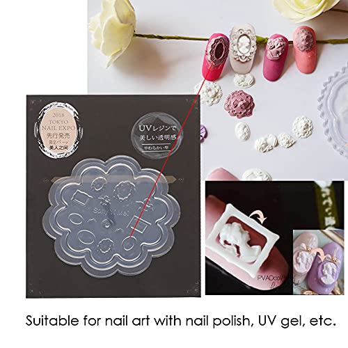 Nail Art Molding, 3D Gel Nail Art Skulptur 3D Silikon Acryl Nagel Geschnitzte Vorlagen Altes Maniküre-Werkzeug Nail Art Vorlagen Nagelformgel für DIY 3D Nail Art Dekorationen Nail Art Molding, 3D Gel Nail Art Skulptur 3D Silikon Acryl Nagel Geschnitzte Vorlagen Altes Maniküre-Werkzeug Nail Art Vorlagen Nagelformgel für DIY 3D Nail Art Dekorationen von Generic