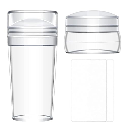 Nail Kit - Transparenter Silikon-Nagelstempel, French Manicure Stamper Tool | Elastischer Nagelarrt Stempel mit austauschbaren Köpfen, Mehrzweck-Nagelsalon-Zubehör für Profis und Nagelarrt von Generic