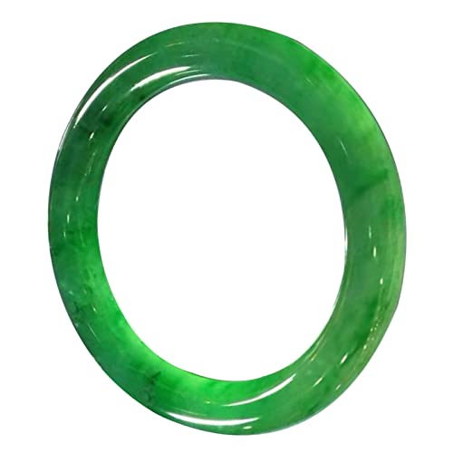 Natürlicher grüner Jade-Armreif für Frauen, rundes Jadeit-Armband, Schmuck, Geschenk für Frau von Generic