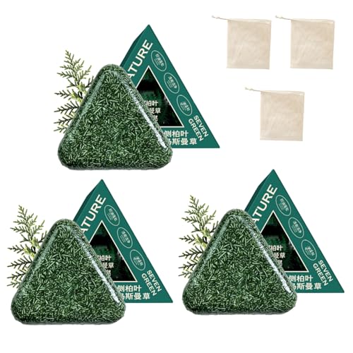 Nature Triangle Shampoo Bar - Usman Grass Shampoo Bar for Oily Hair and Greasy Scalp, Natural Oil Control & Volumizing for Women and Mens (3PCS) von Generic