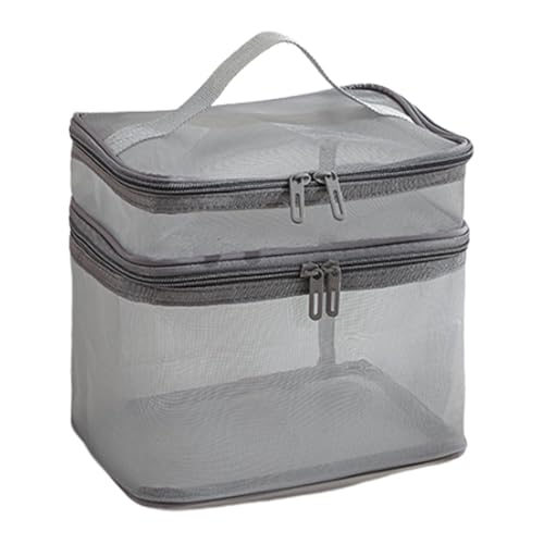 Netz-Duschtasche – Netz-Make-up-Tasche | Tragbarer Nylon-Mesh-Dusch-Caddy, Wiederverwendbare Reise-Kulturtasche, Damen-Kosmetiktasche, Make-up-Aufbewahrungs-Organizer für Badezimmer-Dusche von Generic