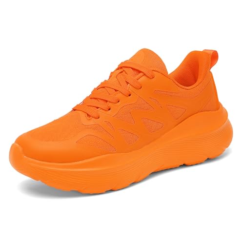 Neu 2025 Sport Schuhe Herren, Mesh Sneaker Herren Einfarbig, Plateau Sportschuhe mit Schnürung Leicht Luftig Turnschuhe Weicher Bequeme Laufschuhe Flexibel rutschfeste Wanderschuhe Laufen Shoes von Generic