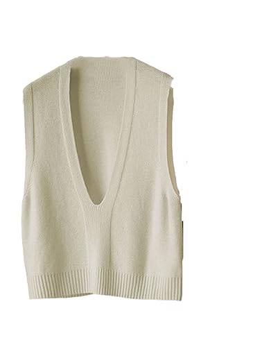 Neue Frauen Pullover Weste Herbst Frauen Ärmellose Strick Pullover Frauen V-Ausschnitt Pullover Top Frauen Mantel von Generic