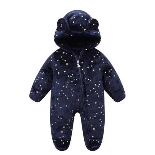 Neugeborenes Baby Frühling Overall Flanell Frühling Strampler Autumn Frühling Einfarbig Dicker Plüsch Jumpsuit & Overall Woll-Anzug für Kleinkind und Baby Fleecejacke Kinder für 0-12 Monate von Generic