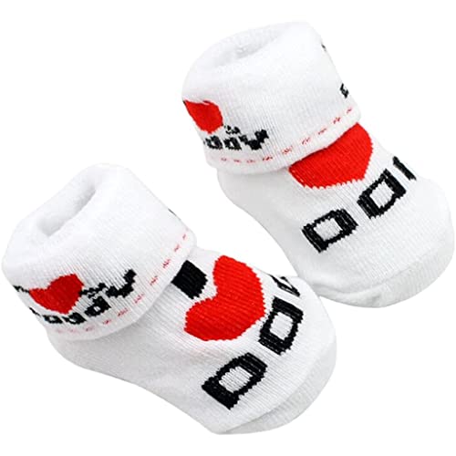 Neugeborenes Baby Jungen Mädchen I Love Mama/Dad Socken Neu veröffentlicht Nützlich und modisch von Generic