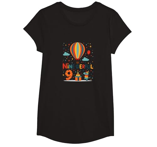 Neun-Derful Geburtstagsabenteuer für Kinder Feier T-Shirt, Girls, Schwarz, XS Neun-Derful Geburtstagsabenteuer für Kinder Feier T-Shirt, Girls, Schwarz, XS von Generic