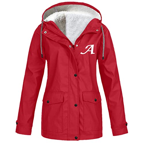 New 2023-Regenmantel Outdoor Wasserdicht gefütterter Regenmantel Regenjacke damen Regenjacke Damen Outdoorjacke Regenmantel damen lang Damen Flauschigem Hundejacke Trenchco von Generic