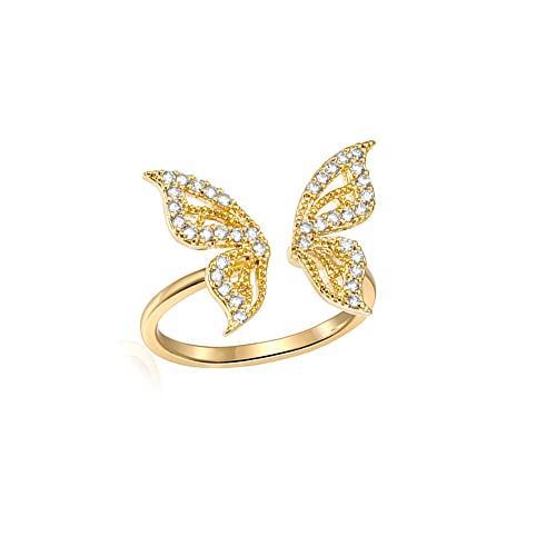 New Fashion Koreanischer Schmetterling verstellbar Ringe Temperament Zart Niedlich Index Fingerring Mädchen Hand Schmuck von Generic
