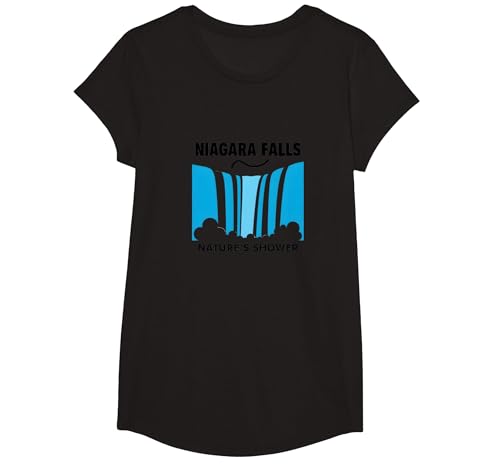 Niagarafälle: Naturdusche Wasserfall-Abenteuer T-Shirt, Girls, Schwarz, XS Niagarafälle: Naturdusche Wasserfall-Abenteuer T-Shirt, Girls, Schwarz, XS von Generic
