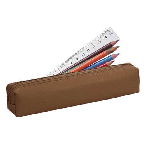 Niedliche Bleistifttasche – kleines Federmäppchen aus Polyurethan, Make-up-Tasche für Damen kompakt | cooler tragbarer Zubehör-Organizer, Lippenstift- und Augenbrauenhalter, Tasche mit Verschluss Niedliche Bleistifttasche – kleines Federmäppchen aus Polyurethan, Make-up-Tasche für Damen kompakt | cooler tragbarer Zubehör-Organizer, Lippenstift- und Augenbrauenhalter, Tasche mit Verschluss von Generic