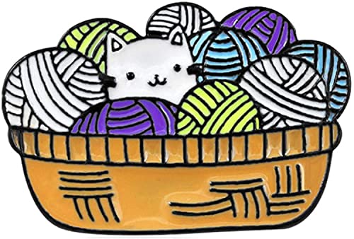 Niedliche Katze Emaille Anstecknadel, Cartoon Brosche Pin Abzeichen für Frauen Tierliebhaber zum Dekorieren von Hut Kleidung RucksäckenFashion Processed von Generic