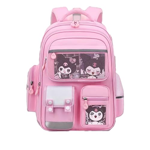 Niedliche Kawaii Girls Casual School Bag, Teenager Grundschulranzen mit Abzeichen und Karte als Geschenk,Rosa Niedliche Kawaii Girls Casual School Bag, Teenager Grundschulranzen mit Abzeichen und Karte als Geschenk,Rosa von Generic