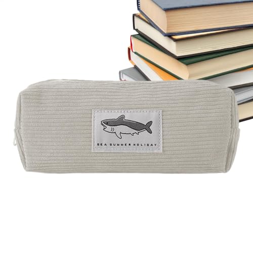 Niedliche Stiftetasche – Haifisch-Briefpapiertasche, große Stifttasche | Weiche Tier-Federmäppchen, Organizer für Reisen, Schule und Arbeit, niedliche Aufbewahrungstasche für den Schreibtisch, praktis von Generic