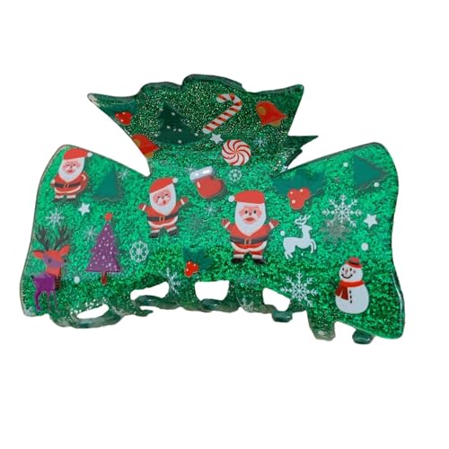 Niedliche Strass-Haarkrallen, Weihnachtsmann-Haarspange | Bequeme Haarspangen - Tragbare Weihnachts-Haar-Elemente für Familienfreunde Kinder Weihnachten von Generic