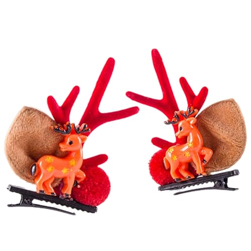 Niedliche Weihnachts-Rentier-Geweih-Haarnadel – Weihnachts-Rentier-Clips, 2 Stück Weihnachts-Rentier-Geweih-Stirnband, Niedliche Rentier-Geweih-Ohren Für Kinder Und Erwachsene von Generic
