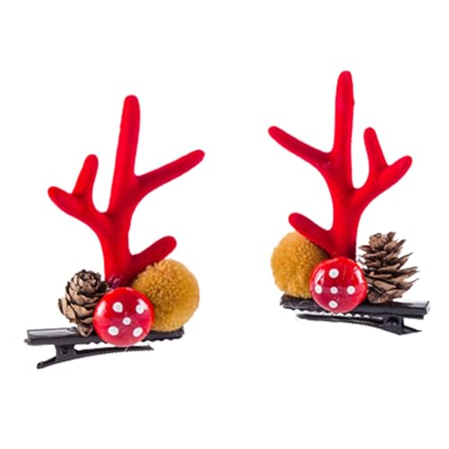 Niedliche Weihnachts-Rentier-Geweih-Haarnadel – Weihnachts-Rentier-Clips, 2 Stück Weihnachts-Rentier-Geweih-Stirnband, Niedliche Rentier-Geweih-Ohren Für Kinder Und Erwachsene von Generic