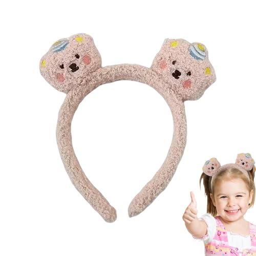 Niedliches Make-up-Stirnband, Bären-Stirnband | weicher Make-up-Ring | Kopfbedeckung | Bequemer Plüschreifen für Make-up zur Hautpflege von Frauen von Generic