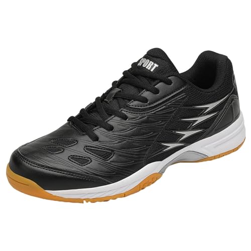 Niedrige Spitze Badminton Schuhe, Racquetball Squash Indoor Court Schuhe rutschfeste Unisex Volleyball Laufen Pickleball Turnschuhe,Schwarz,42 EU Niedrige Spitze Badminton Schuhe, Racquetball Squash Indoor Court Schuhe rutschfeste Unisex Volleyball Laufen Pickleball Turnschuhe,Schwarz,42 EU von Generic