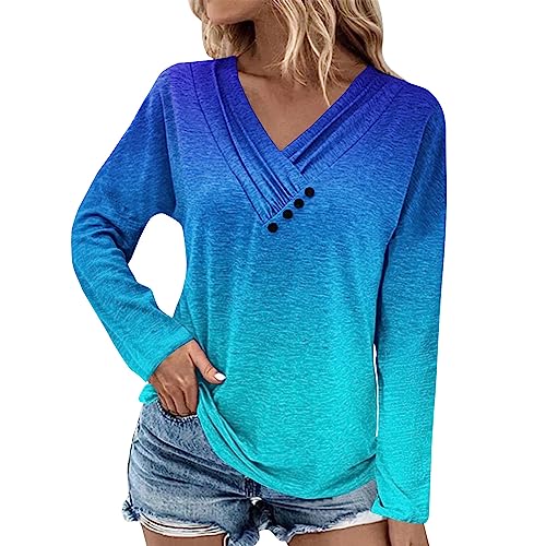 Norweger Pullover Damen, Party Oberteile Frauen Longpullover Für Damen Pulloverkleid Y2K Hoodie Pullover Lang Damen Tshirt Kleid Pulloverkleid Winter Vintage Stilloberteile Damen (Blau,XXL) von Generic