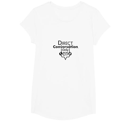 Nur direktes Gespräch: Minimalistische Kommunikationserklärung T-Shirt, Girls, Weiß, XS Nur direktes Gespräch: Minimalistische Kommunikationserklärung T-Shirt, Girls, Weiß, XS von Generic