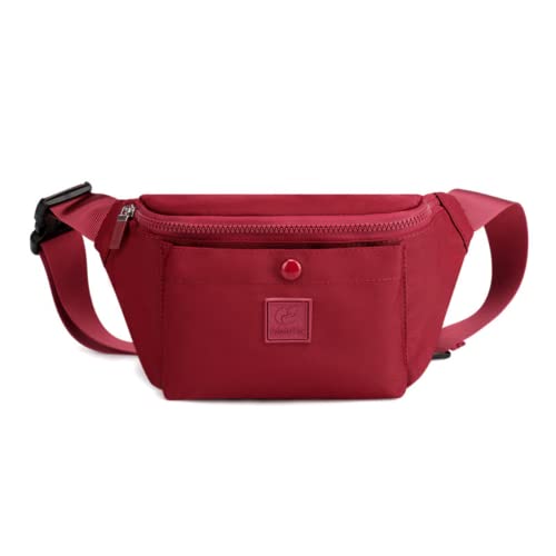 Nylon-Brusttasche für Damen, wasserdicht, modisch, lässig, leicht, Handytasche, Rot/Ausflug, einfarbig (Getaway Solids), modisch von Generic