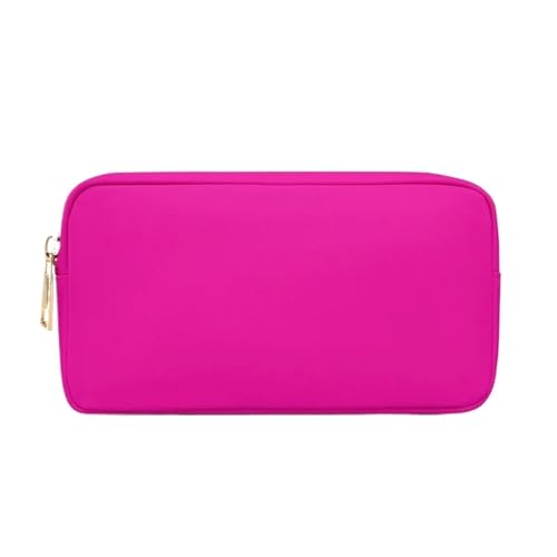 Nylon Kosmetiktasche Organizer Farbe Frau Kosmetik Reise Toilettentasche(Rose Red,L) von Generic