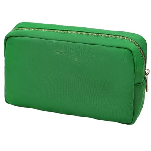 Nylon Kulturbeutel Einfarbig Weibliche Make-Up Tasche Reise Schönheit Organizer Geburtstag Party Geschenk(Dark Green,S) von Generic