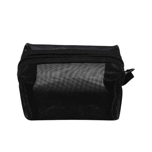 Nylon Mesh Kosmetiktaschen süße Frauen kleine Lippenstift Make-up Taschen(Black) von Generic