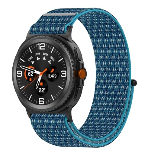 Nylon Uhrenarmband Kompatibel mit Samsung Watch 8 Classic 40/44mm【Klettverschluss】,Nylon-Armbänder Stoff Aatmungsaktive,Ersatzarmband Armband Smartwatch Uhren Zubehör (D, 15X5CM) von Generic