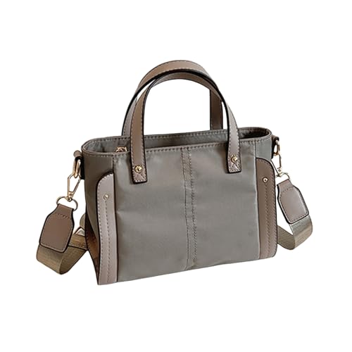 Nylon -Umhängetasche mit Zipper Nylon -Einkaufstasche for die Schularbeit täglich (Khaki) von Generic