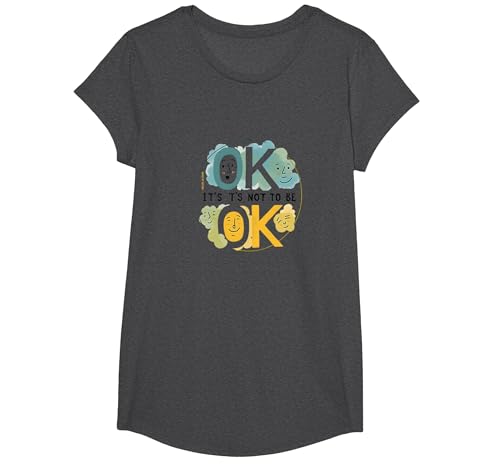 OK Es soll Nicht okay Sein — Emotionales Wohlbefinden für alle T-Shirt, Girls, Anthrazit Meliert, XS OK Es soll Nicht okay Sein — Emotionales Wohlbefinden für alle T-Shirt, Girls, Anthrazit Meliert, XS von Generic
