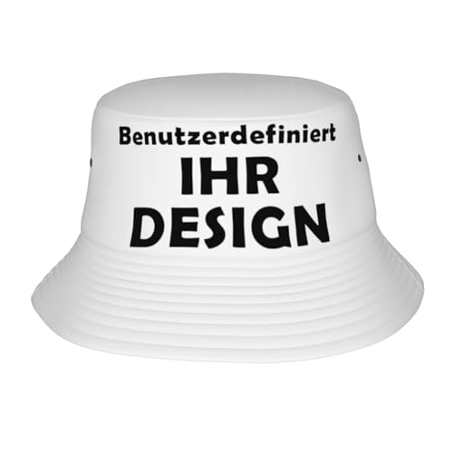 ORVEAURA Fischerhut personalisiert Bucket Hat personalisiert für Herren Damen Selbst gestalten Sonnenhut Sie Ihren eigenen Anglerhut mit Text Bild oder Logo Strandhut Lustig für Sommer und Reisen von Generic