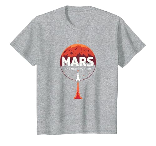 Occupy Mars: Die nächste Weltraumforschung T-Shirt, Kinder, Grau Meliert, 140 von Generic