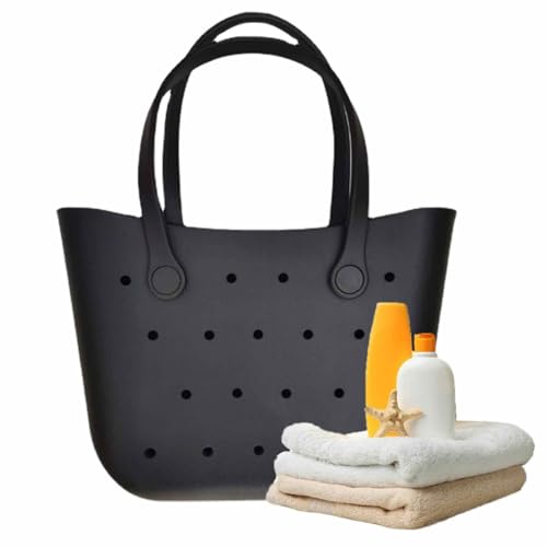 Offene Tasche, große Handtasche, waschbar, geräumiger Transport | modische Schulter für Reisen mit Design für Pool Sport Casual Geschenke, Schwarz , Se référer au descriptif von Generic